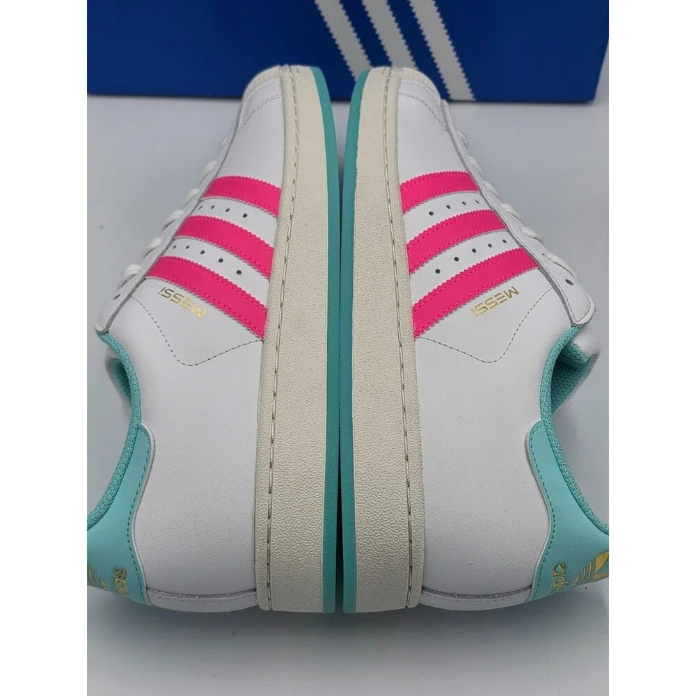 Adidas Superstar Messi White Lucid Pink Flash Aqua JR1979 Men’s 10 New in Box